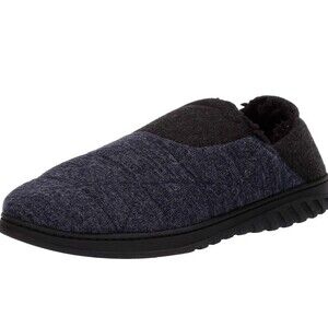 Dearfoams Closed Back Slipper  Men's S (7-8)  NWT  Memory Foam   Navy Blazer